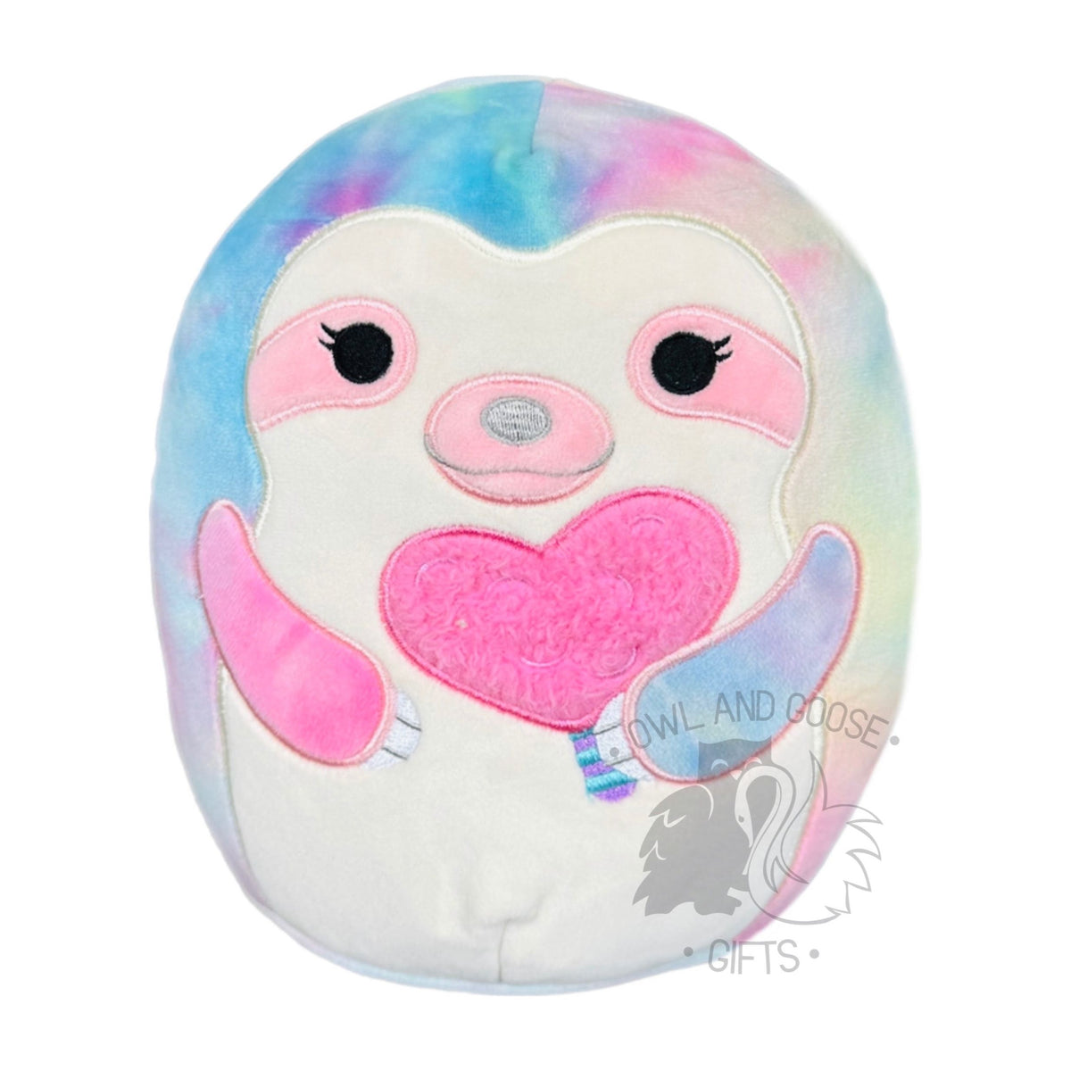 Squishmallow 12 Inch Whim the Sloth with Cotton Candy Heart Valentine