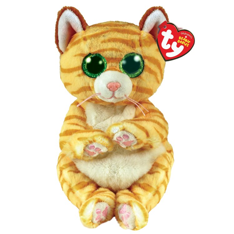 Ty Beanie Bellies Inch Mango the Orange Cat Plush Toy Owl