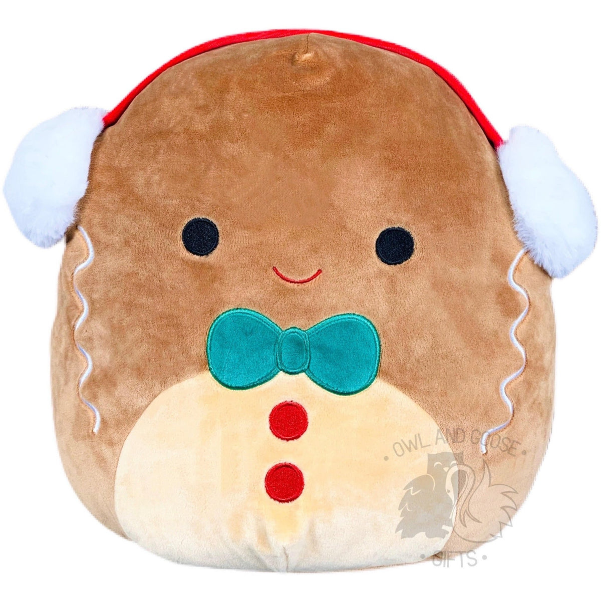 Squishmallow 12 Inch Jordan the Gingerbread Boy Christmas Plush Toy - Owl &  Goose Gifts