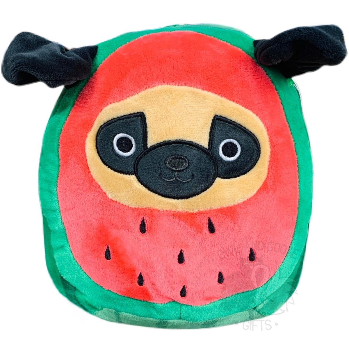 Squishmallow 8 Inch Prince the Pug in Watermelon Costume Plush Toy