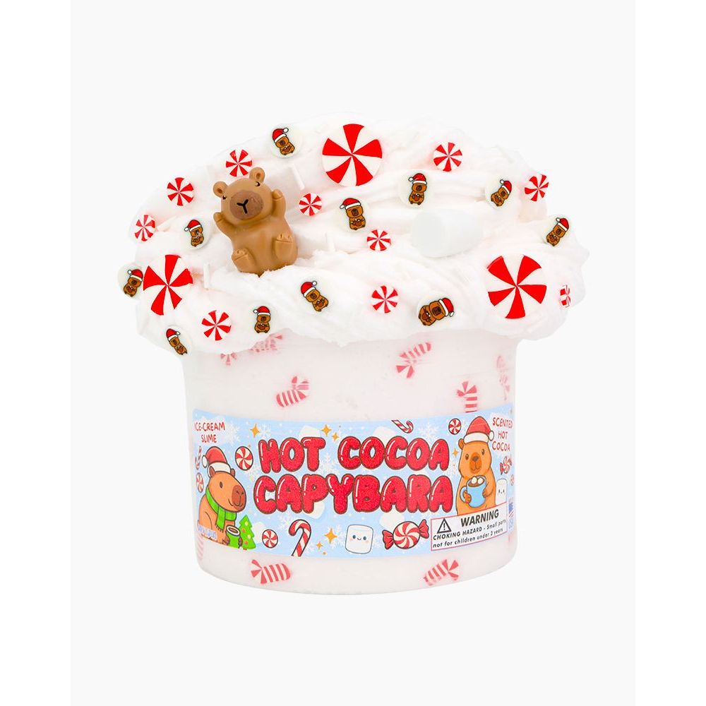 Dope Slimes 8 oz Hot Cocoa Capybara Holiday Slime