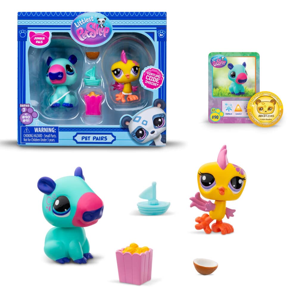 Littlest Pet Shop Pet Pairs Series 2 - Capybara #90 and Parakeet #91