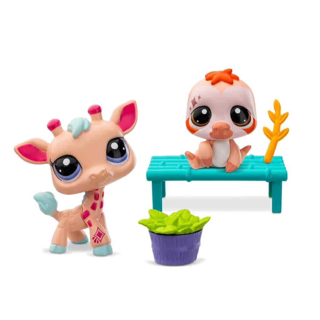 Littlest Pet Shop Pet Pairs Series 2 - Giraffe #92 and Sloth #93