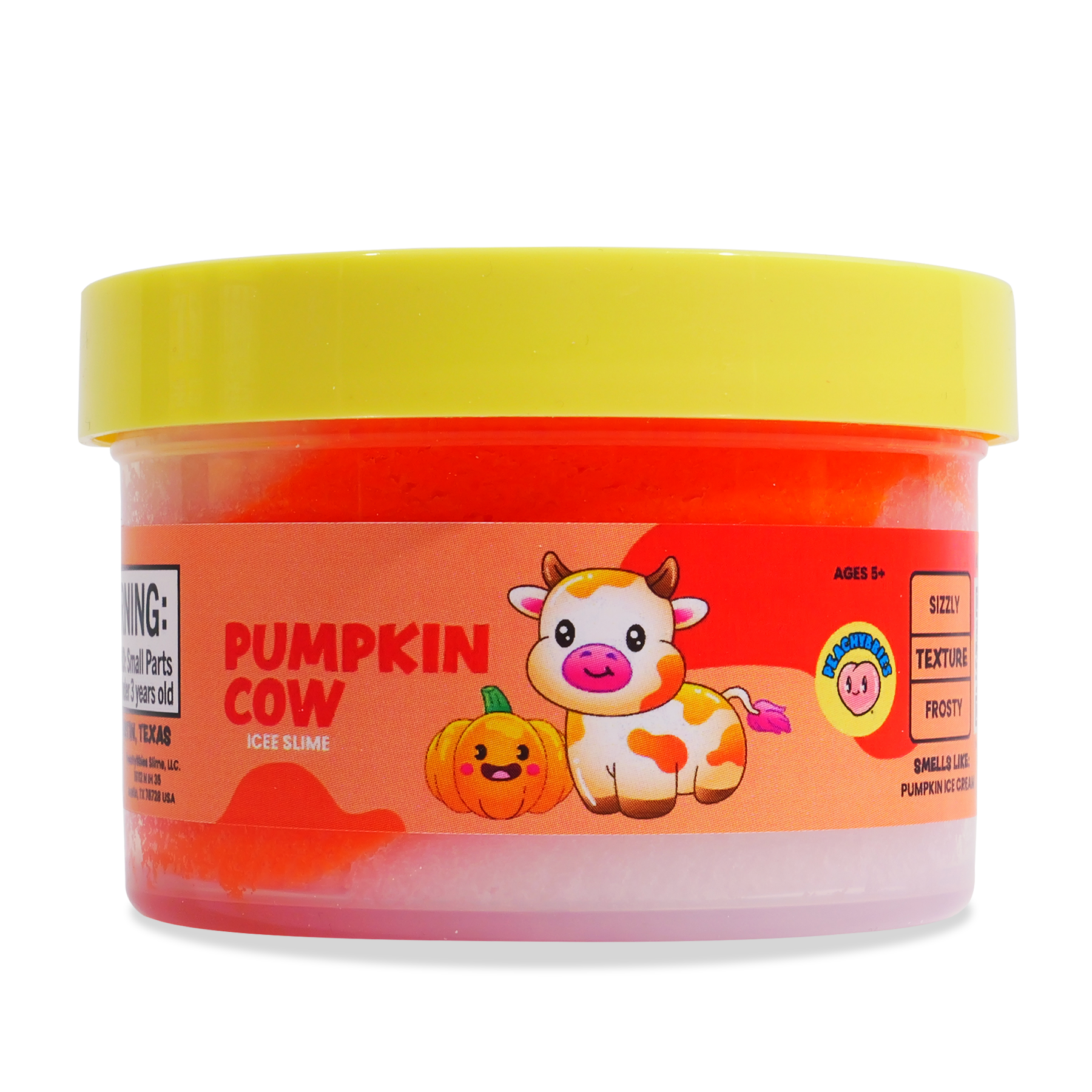 PeachyBbies 7 oz Pumpkin Cow Slime