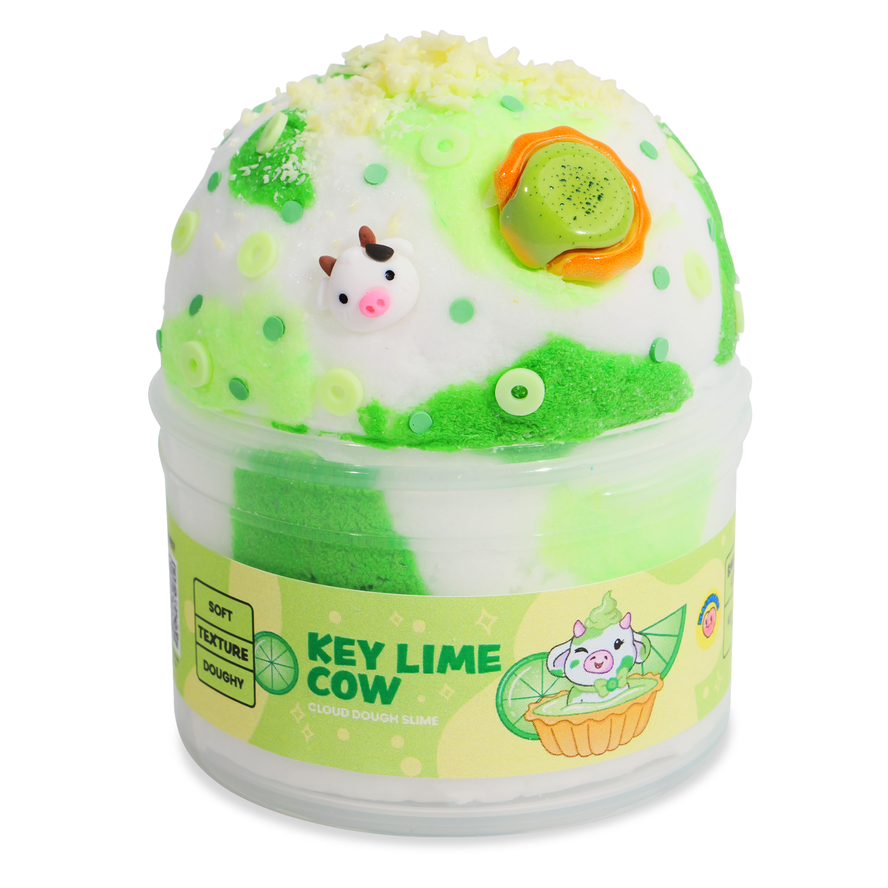 PeachyBbies 7 oz Key Lime Cow Slime