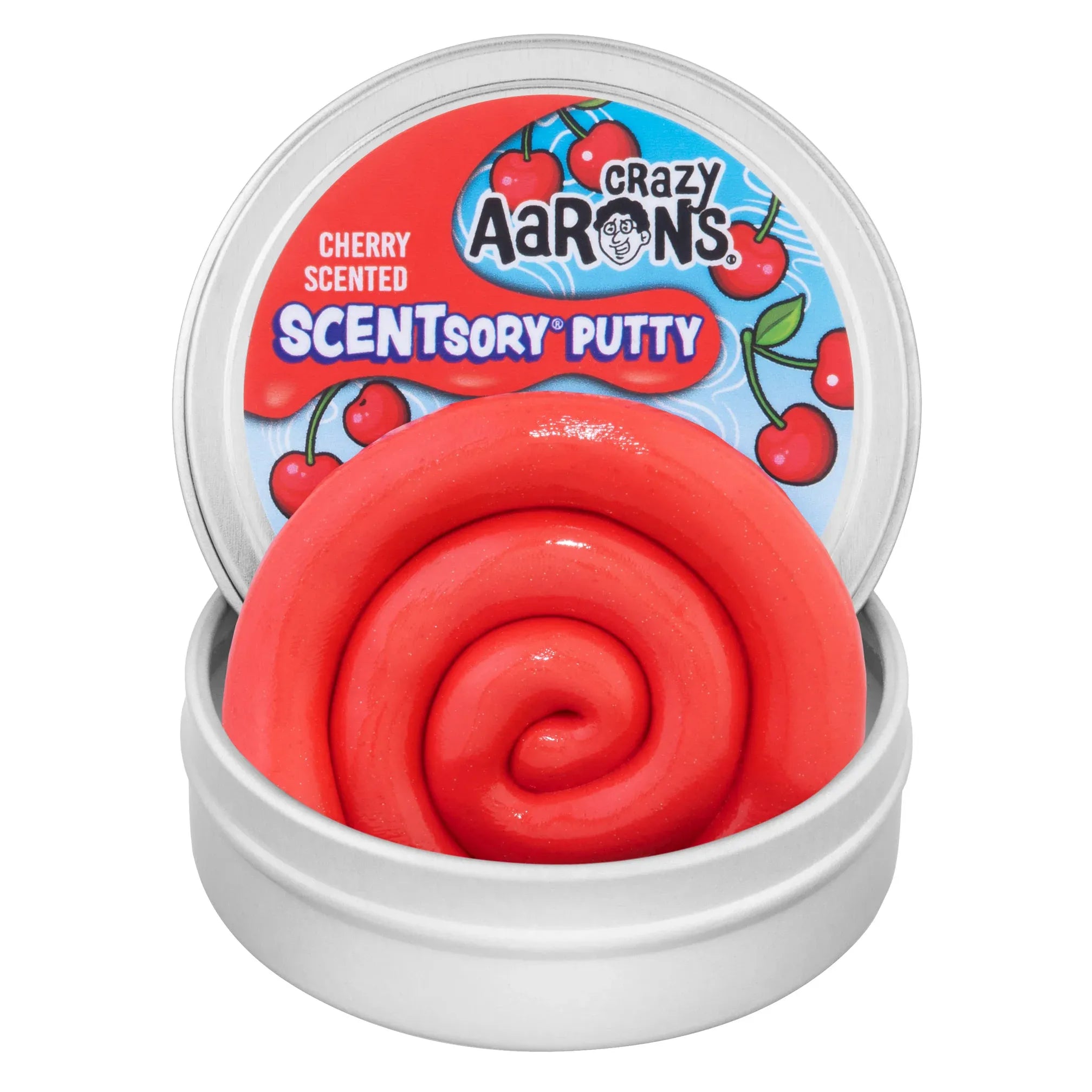 Crazy Aarons SCENTsory® Very Cherry Medium 2.75 Inch Thinking Putty Tin