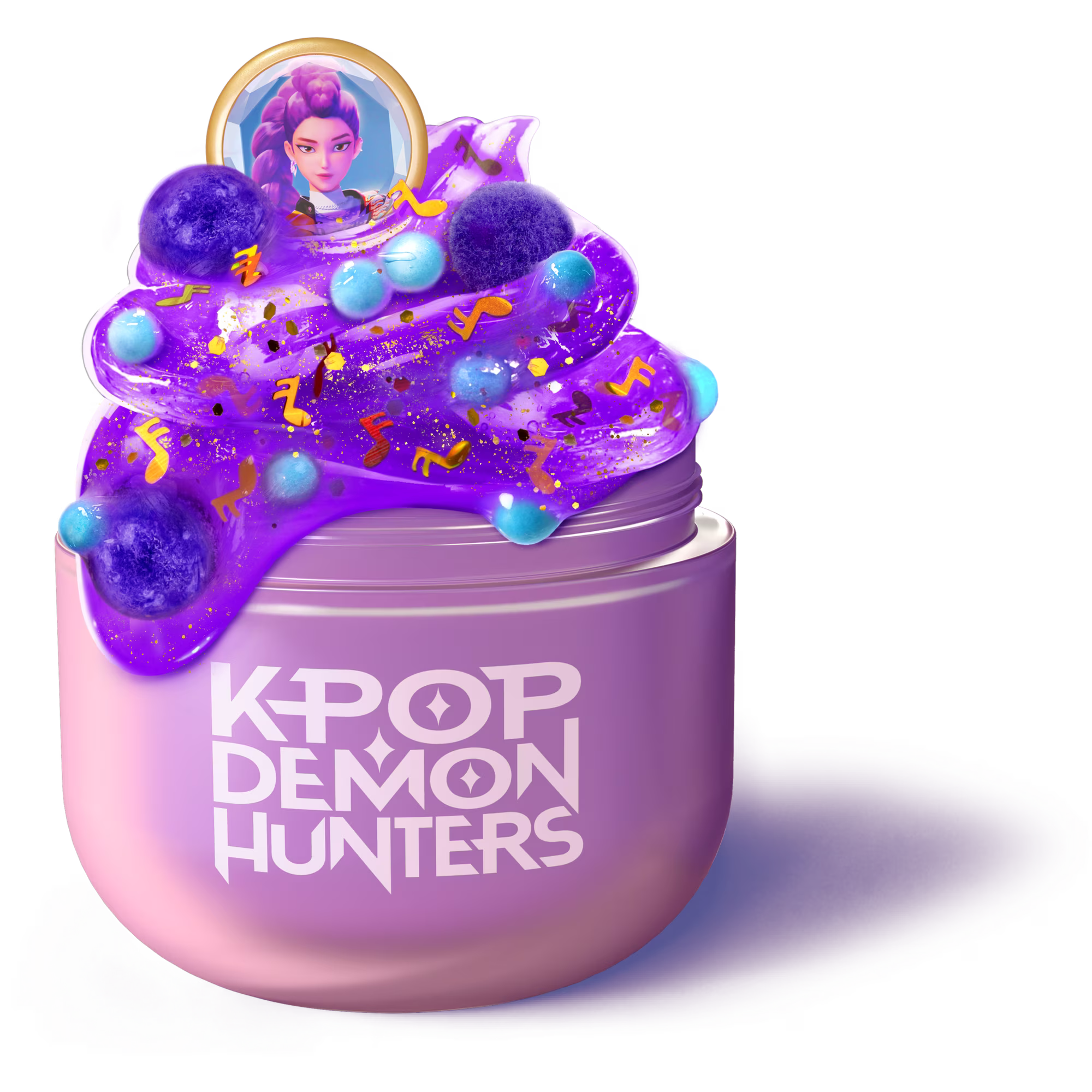 Gui Gui K-Pop Demon Hunters Slime Kit Single Jar - Rumi Clear Slime Purple