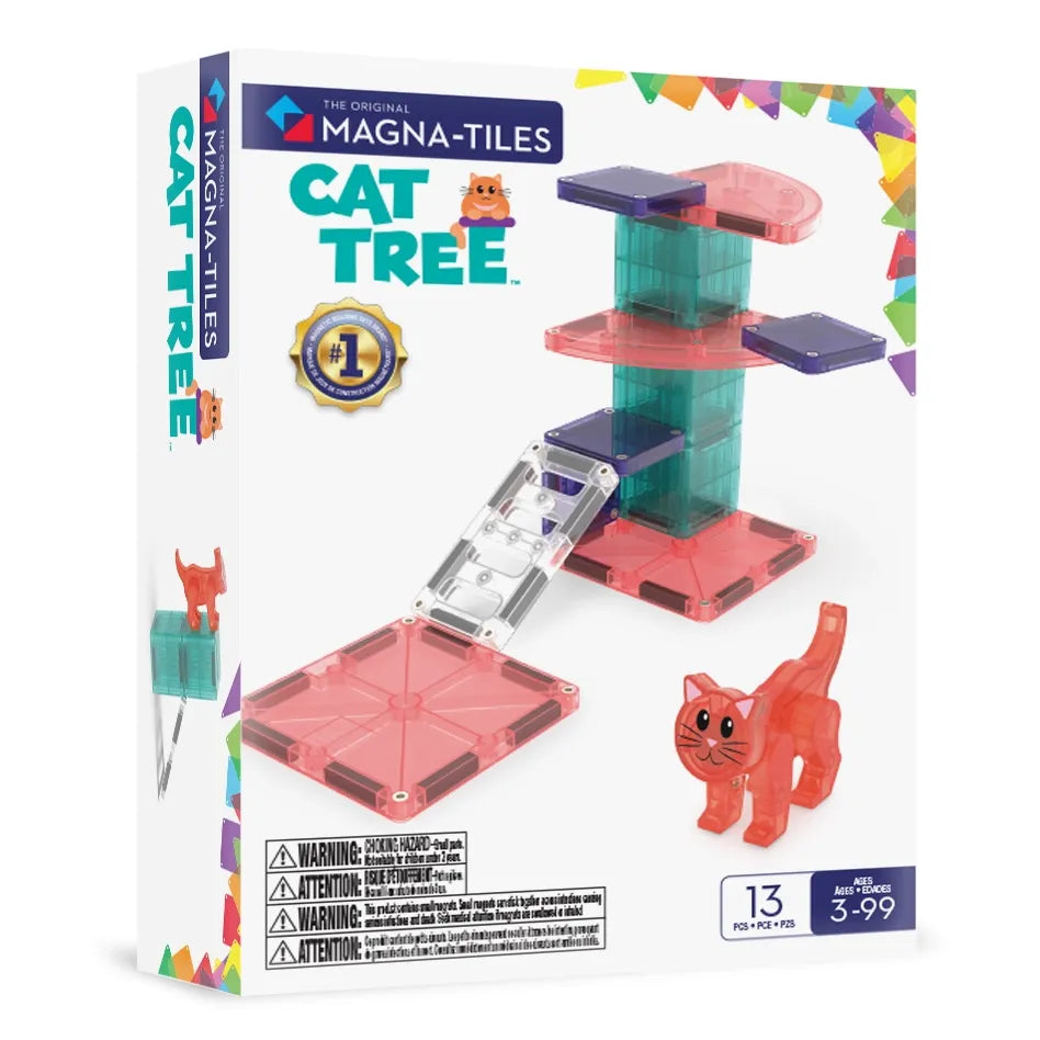 Magna-Tiles Cat Tree - 13 Piece Magnet Block Building Set