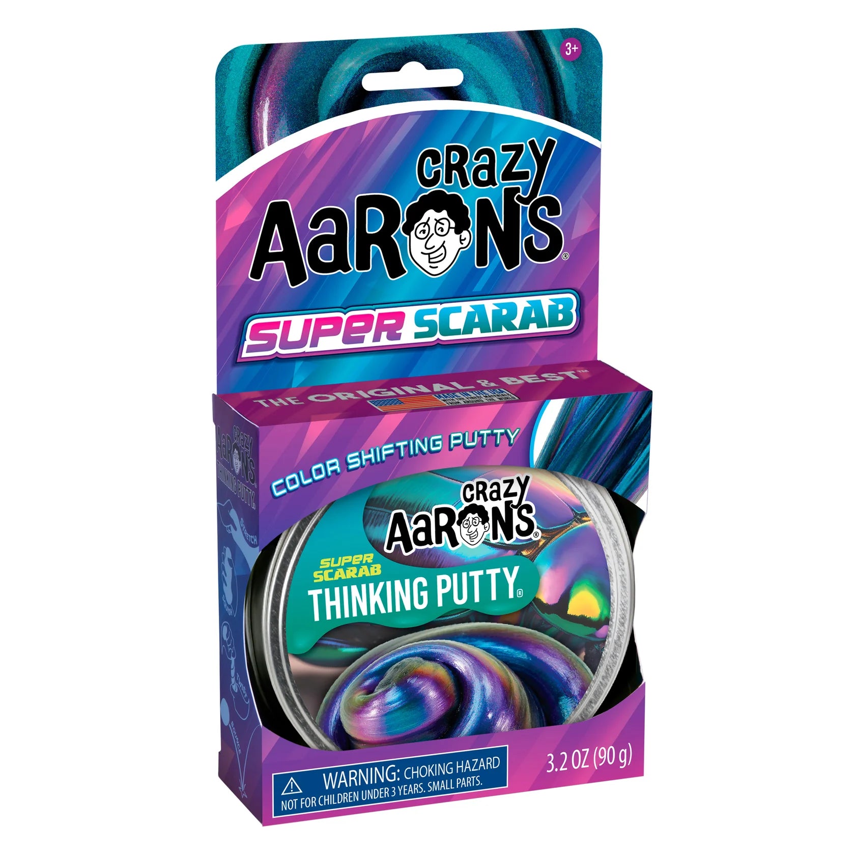 Crazy Aarons Super Scarab Full Size 4 Inch Thinking Putty Tin