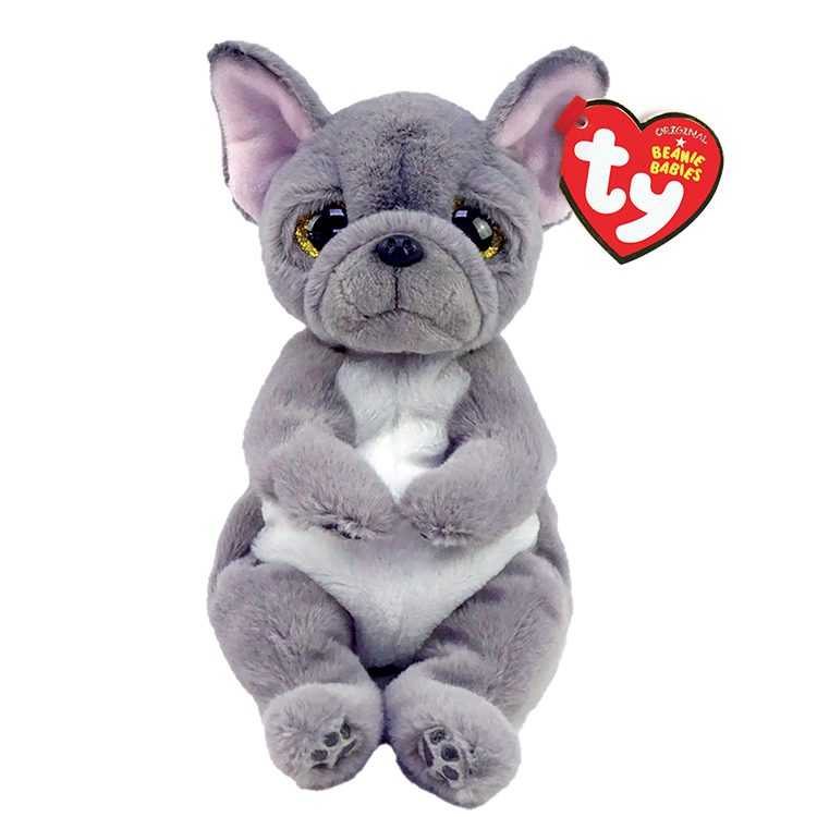 Ty Beanie Bellies 8 Inch Wilfred the Gray Dog Plush Toy