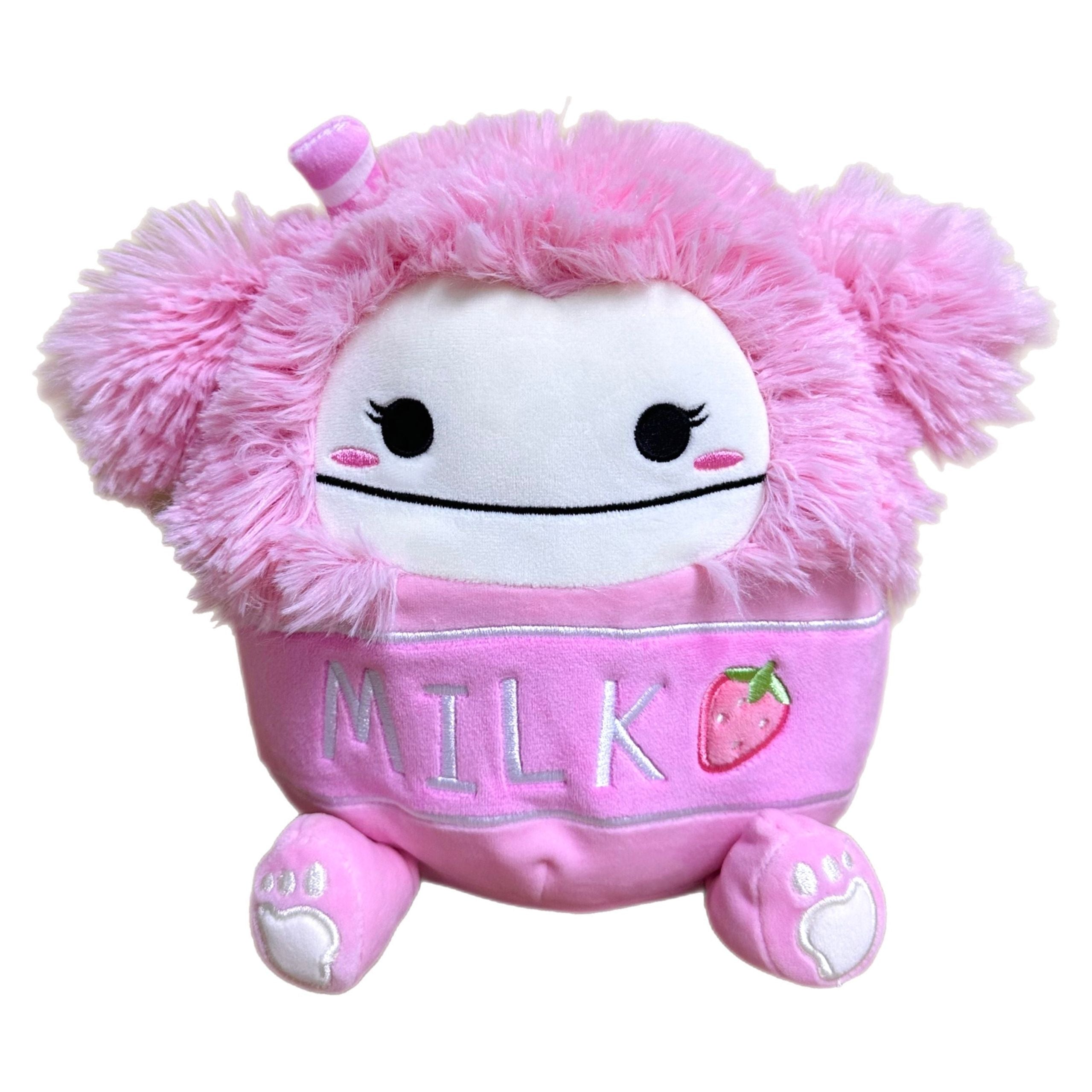 Squishmallow 8 Inch Brina the Strawberry Milk Bigfoot Plush Toy