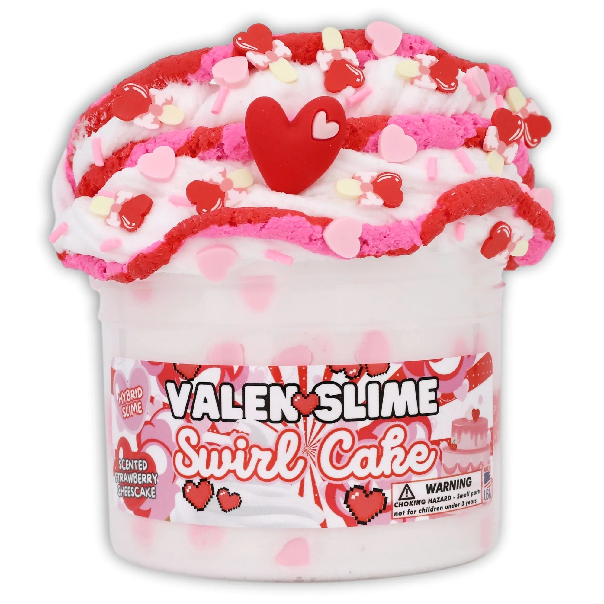 Dope Slimes 8 oz Valen-Slime Swirl Cake Slime
