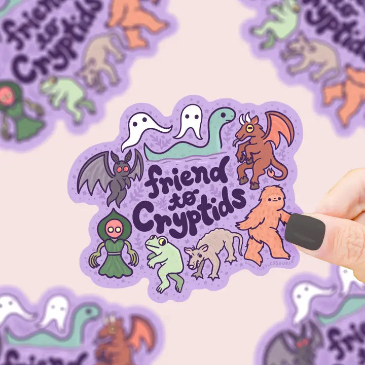 Turtle's Soup Friend to Cryptids Halloween Vinyl Sticker