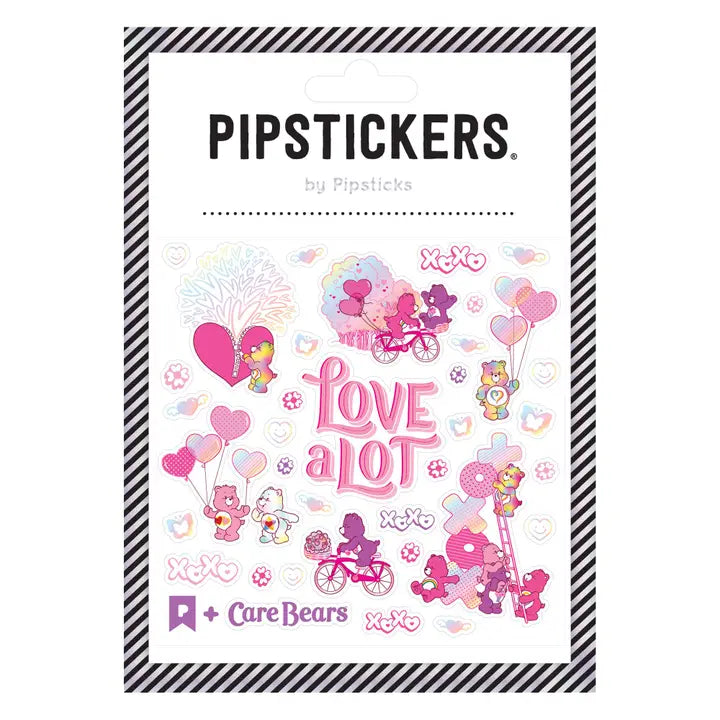 Pipsticks + Care Bears Love-A-Lot Valentine Sticker Sheet