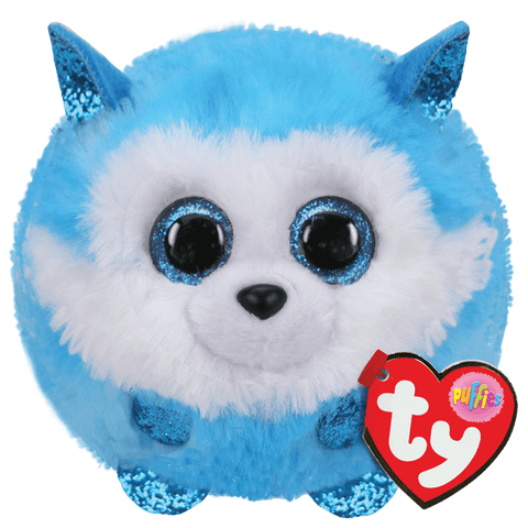 Ty Beanie Balls 4 Inch Prince the Blue Husky Plush Toy
