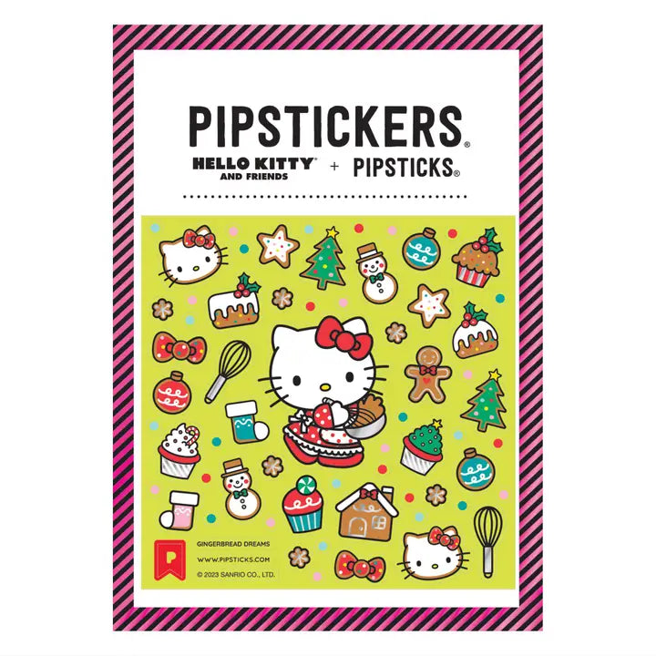 Pipsticks + Hello Kitty Gingerbread Dreams Holiday Sticker Sheet