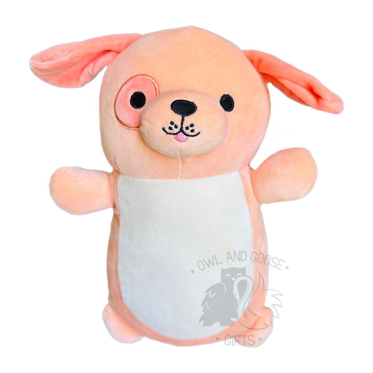 Squishmallow 10 Inch Drella the Dog Hug Mees Plush Toy - Owl & Goose Gifts