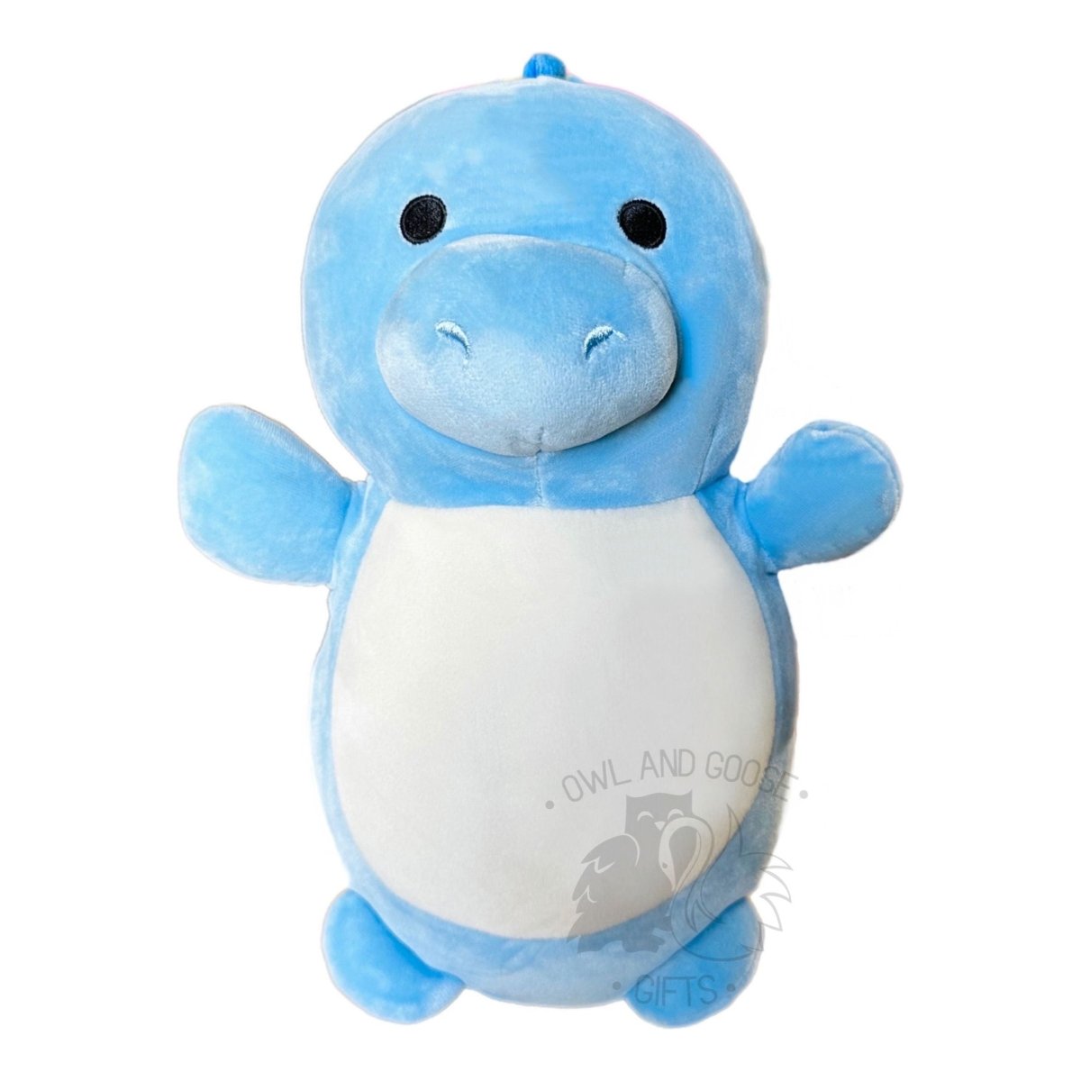 Squishmallow 10 Inch Grayson the Dinosaur Hug Mees Plush Toy - Owl & Goose Gifts