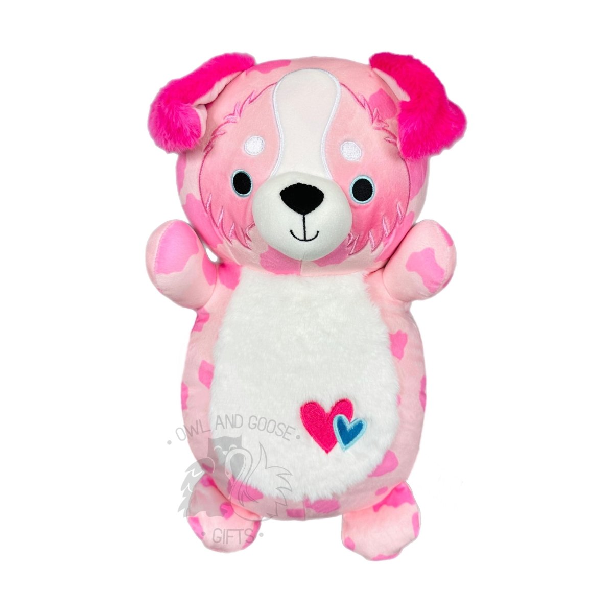 Squishmallow 10 Inch Magnis the Pink Dog Valentine Hug Mees Plush Toy - Owl & Goose Gifts