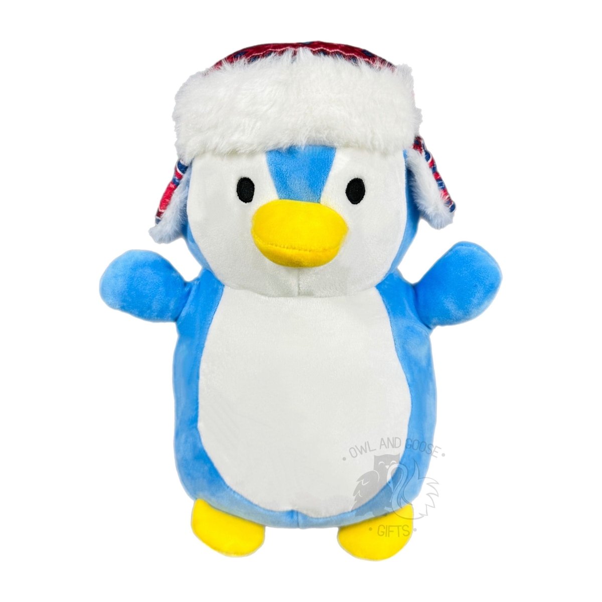 Squishmallow 10 Inch Puff the Penguin Christmas Hug Mees Plush Toy - Owl & Goose Gifts