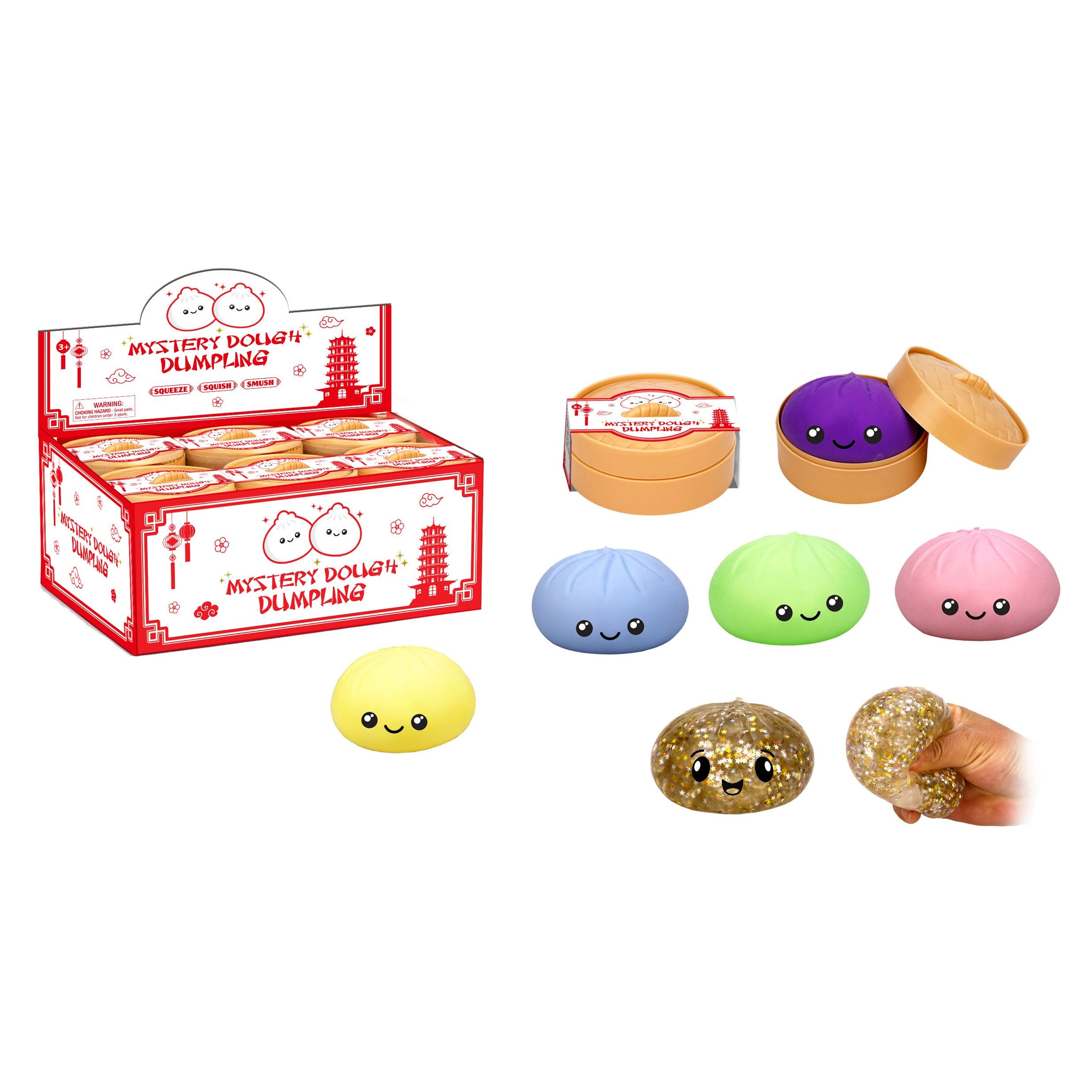 Master Toys 3.5 Inch Mystery Dough Dumpling with Faces - Sensory Fidget Toy