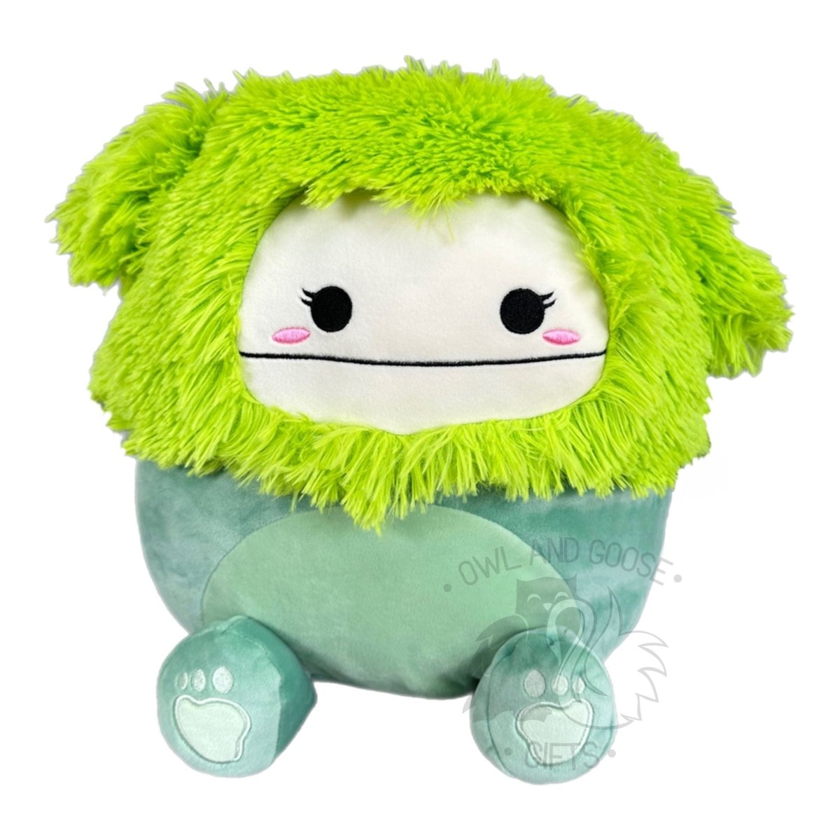 Squishmallow 12 Inch Bren the Green Bigfoot Limited Plush Toy - Owl & Goose Gifts