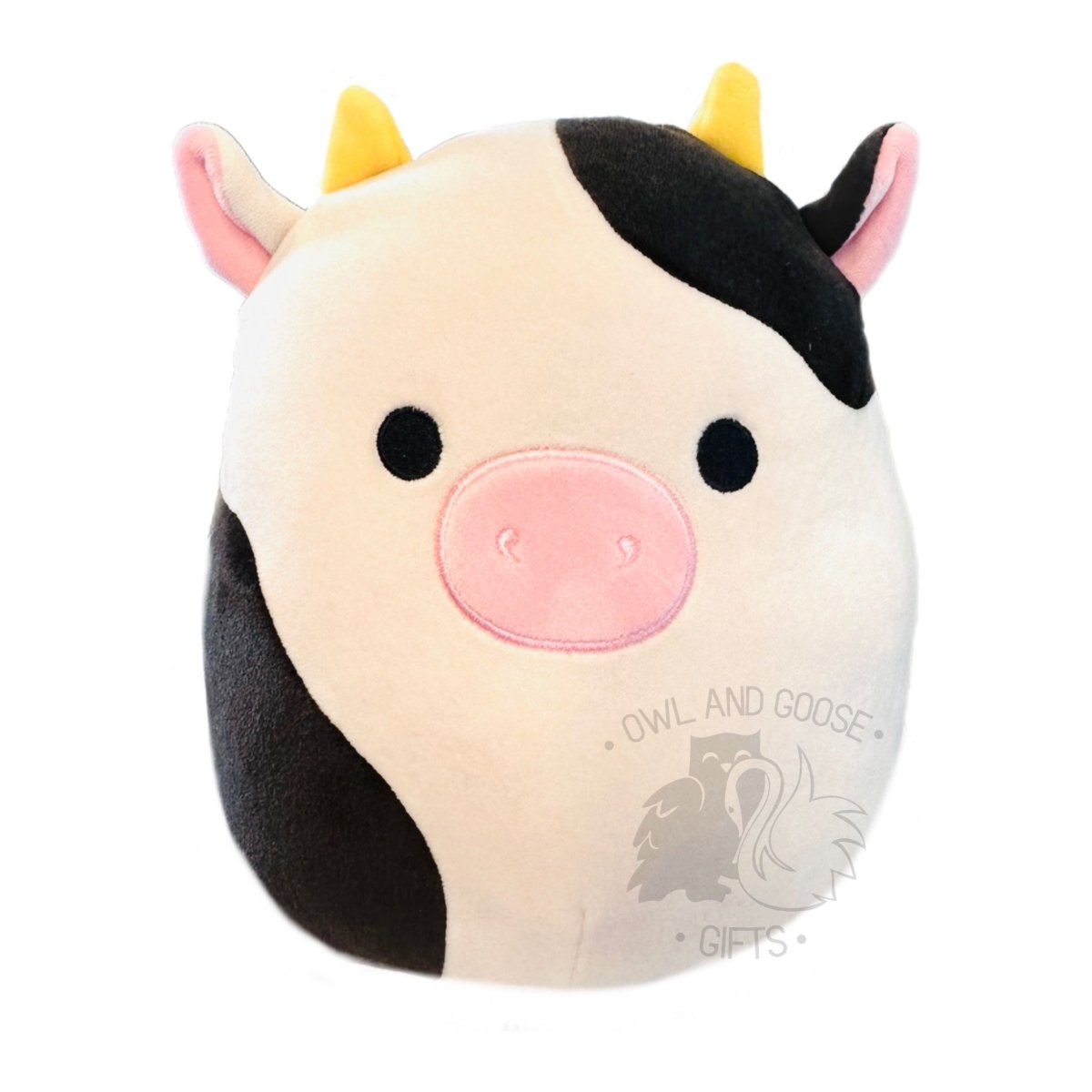 Squishmallow 12 Inch Connor the Cow Plush Toy - Owl & Goose Gifts