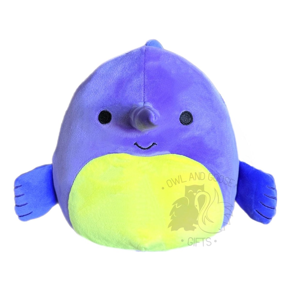 Squishmallow 12 Inch Fabriza the Purple Swordfish Plush Toy - Owl & Goose Gifts