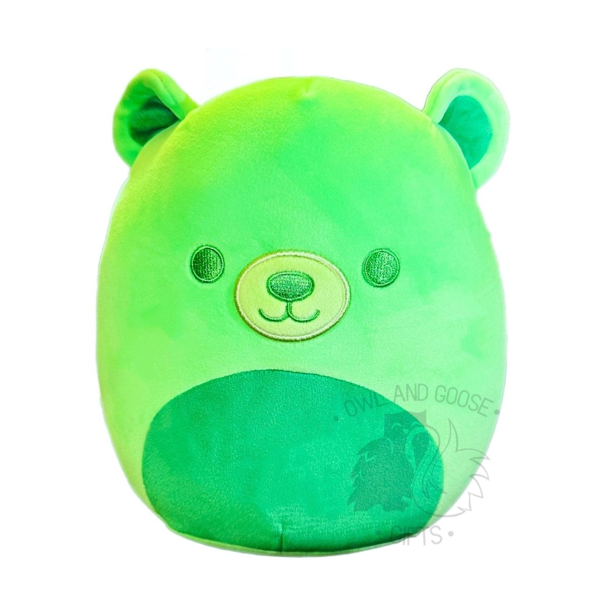 Squishmallow 12 Inch Gobo the Green Neon Bear Plush Toy - Owl & Goose Gifts