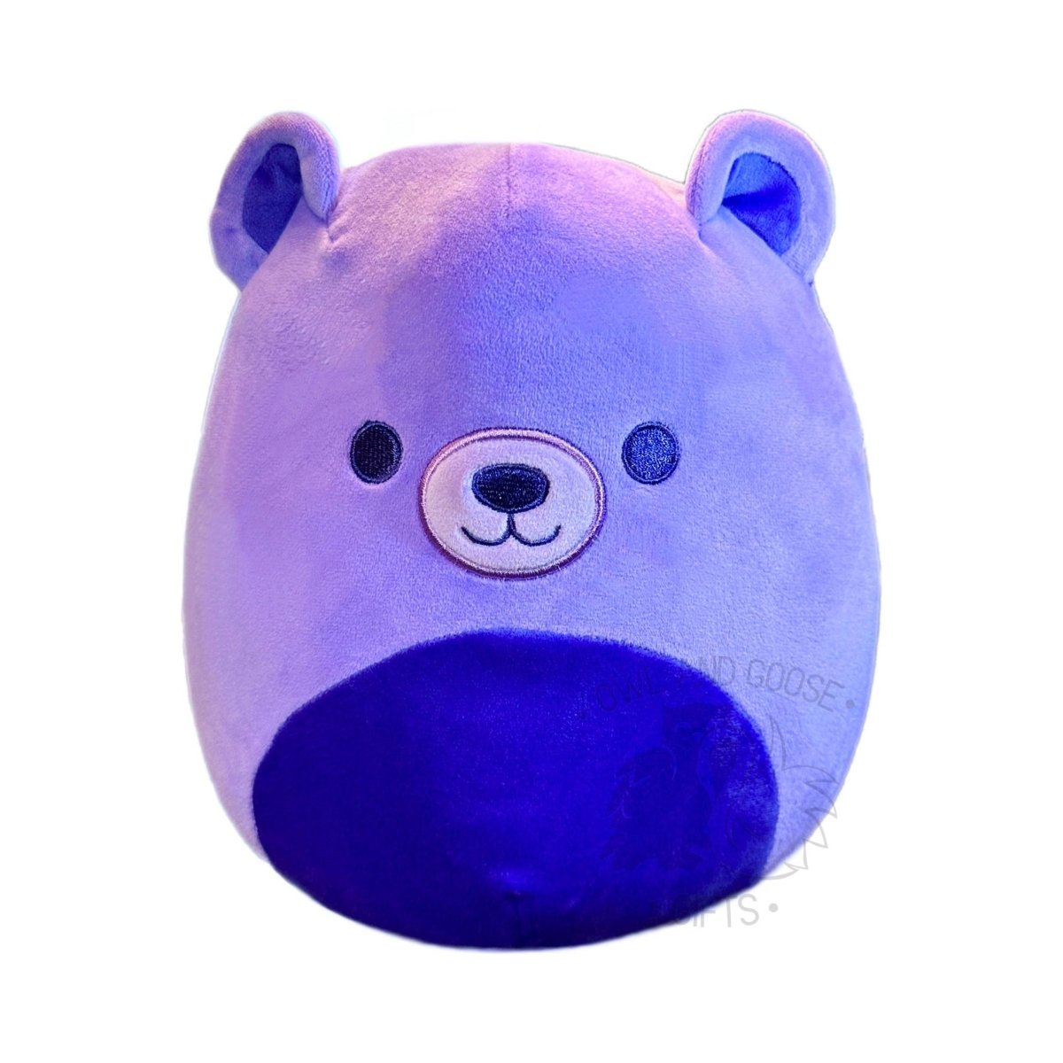 Squishmallow 12 Inch Purpo the Purple Neon Bear Plush Toy - Owl & Goose Gifts