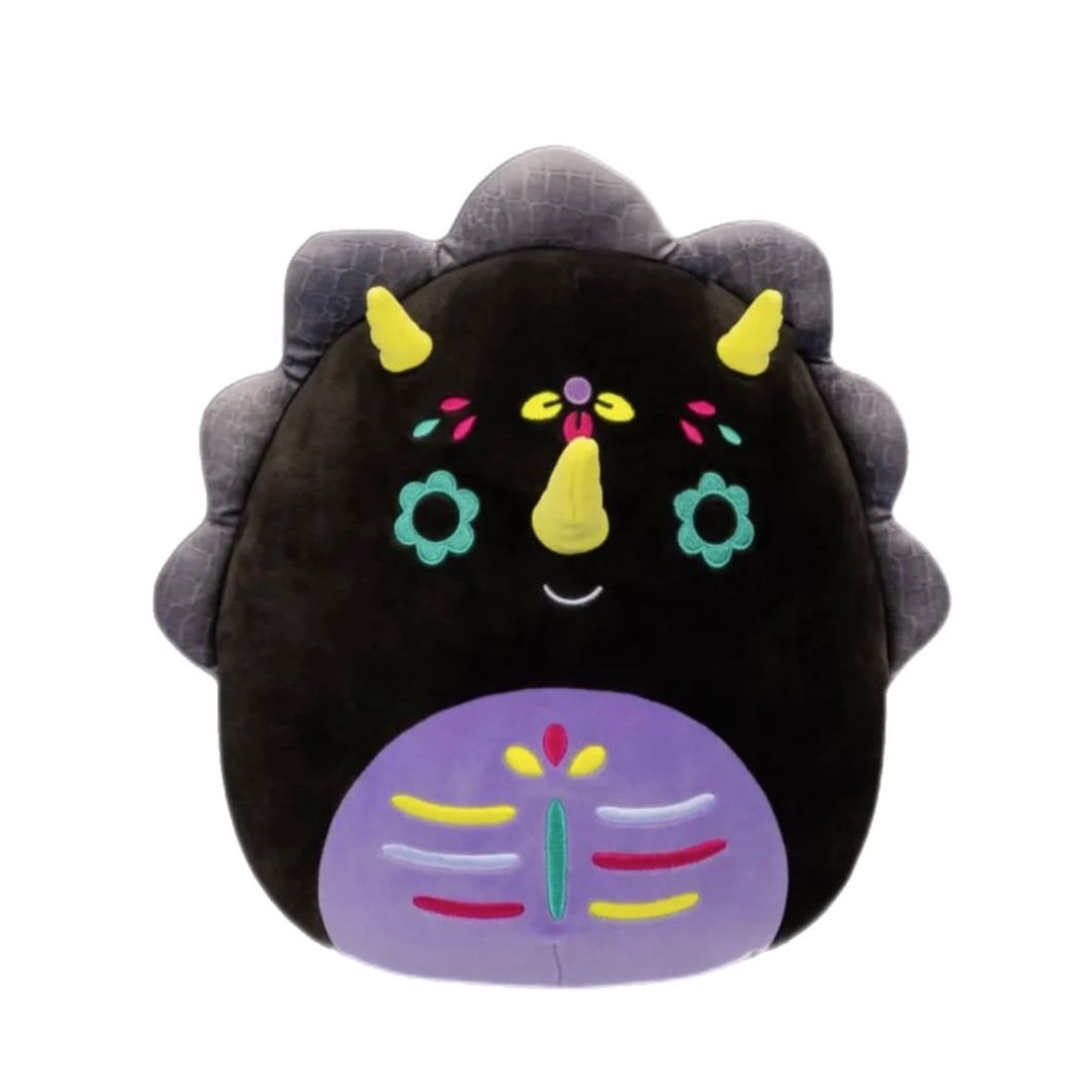 Squishmallow 12 Inch Tetero the Triceratops Day of the Dead Plush Toy - Owl & Goose Gifts