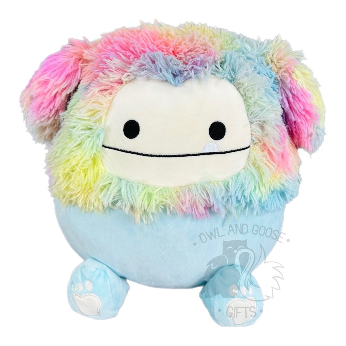 Squishmallow 12 Inch Zozo the Light Blue Bigfoot Limited Plush Toy - Owl & Goose Gifts