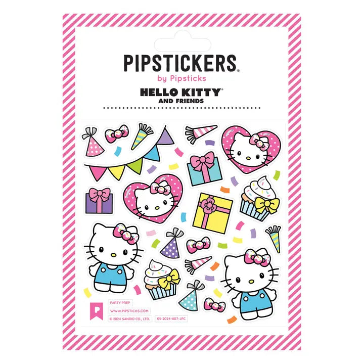 Pipsticks + Hello Kitty Party Prep Birthday Sticker Sheet