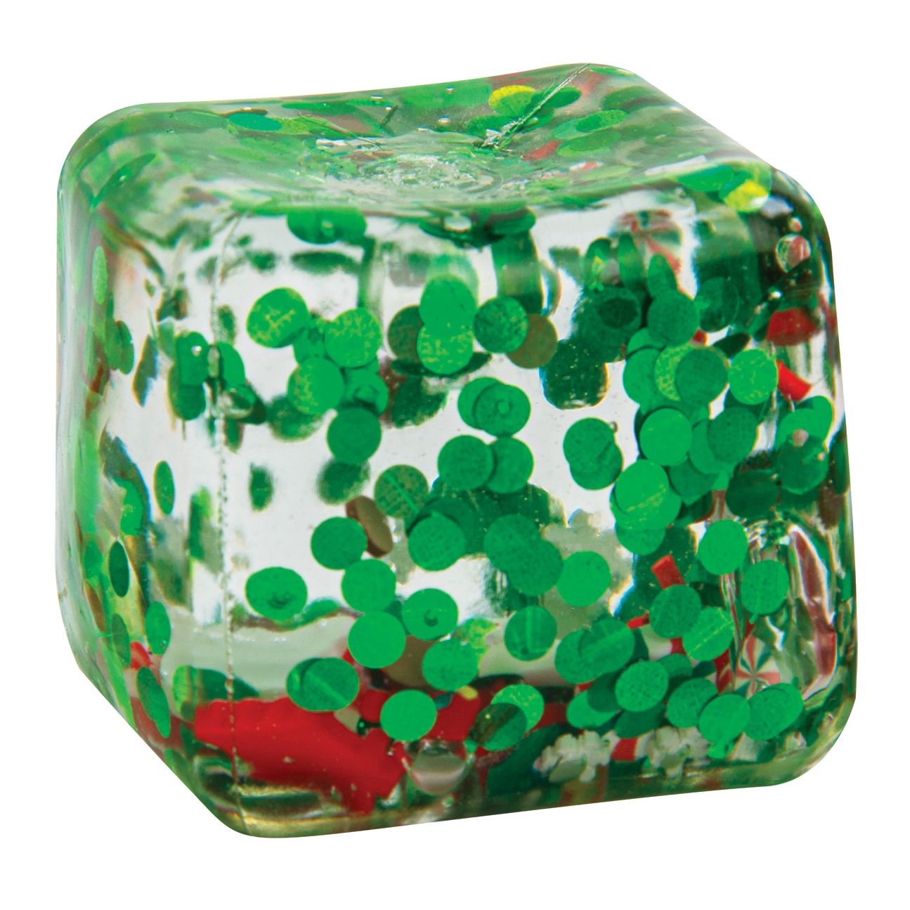 Master Toys 2.5 Inch Christmas Qube Maltose Filled Squishy - Sensory Fidget Toy
