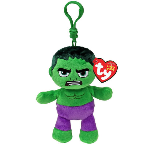 Ty Beanie Babies 4 Inch Marvel Hulk Plush Clip