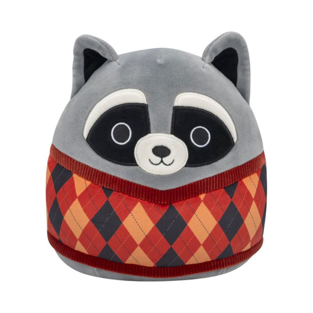 Squishmallow 8 Inch Rocky the Racoon with Sweater Plush Toy