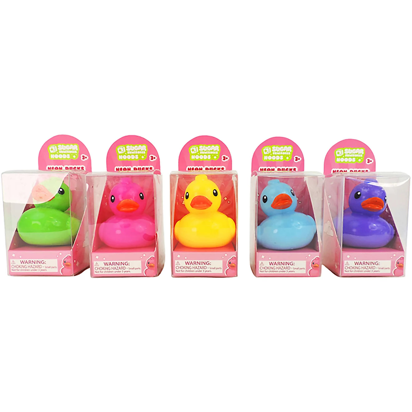 Toysmith Neon Duck Sugar Skwisheez 3 Inch Squishy Sensory Fidget Toy - Assorted