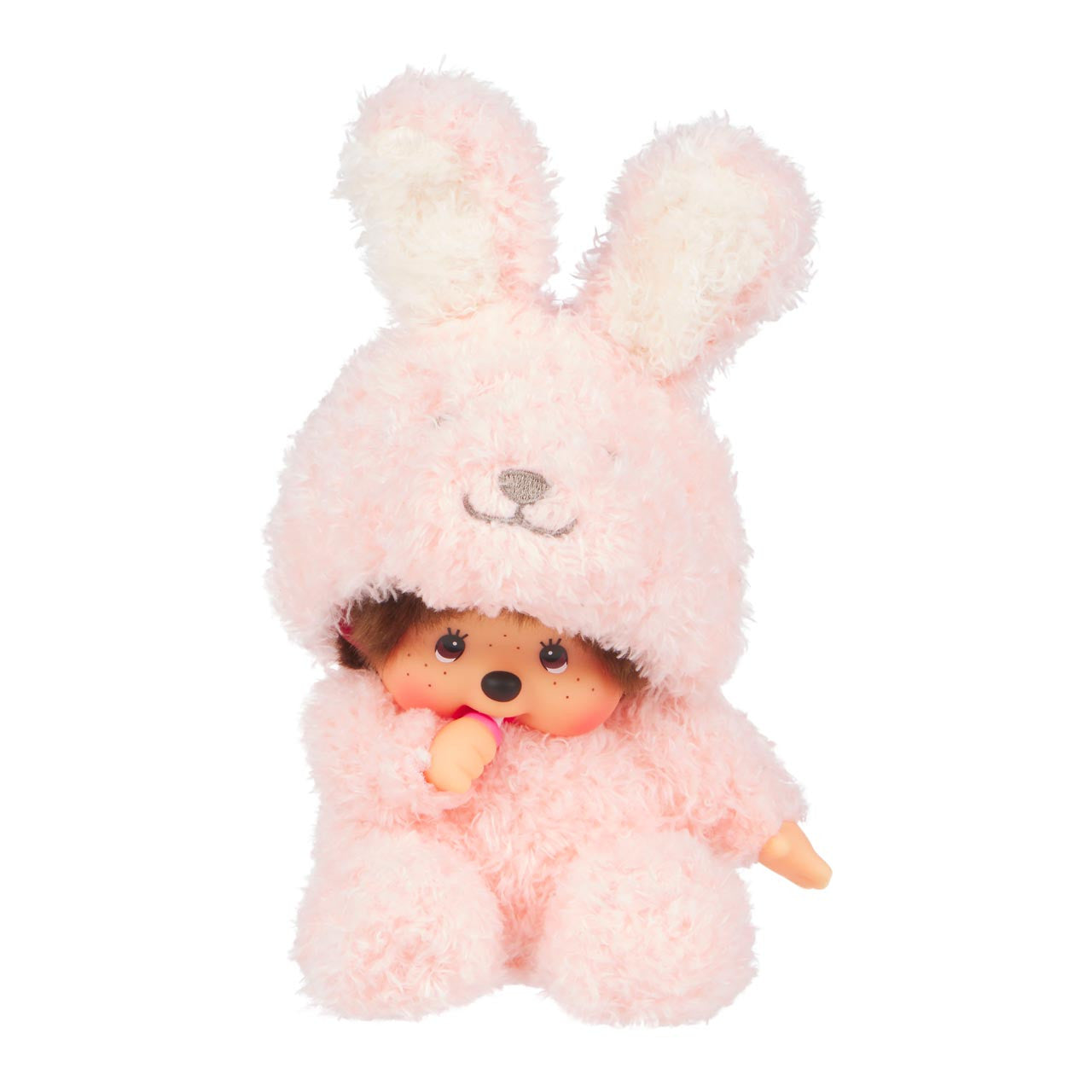 Monchhichi 7 Inch Sitting Fluffy Bunny Plush Doll Toy