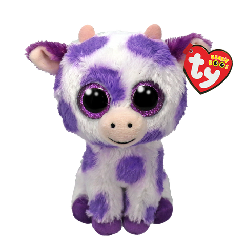 Ty Beanie Boos 6 Inch Ethel the Purple Cow Plush Toy
