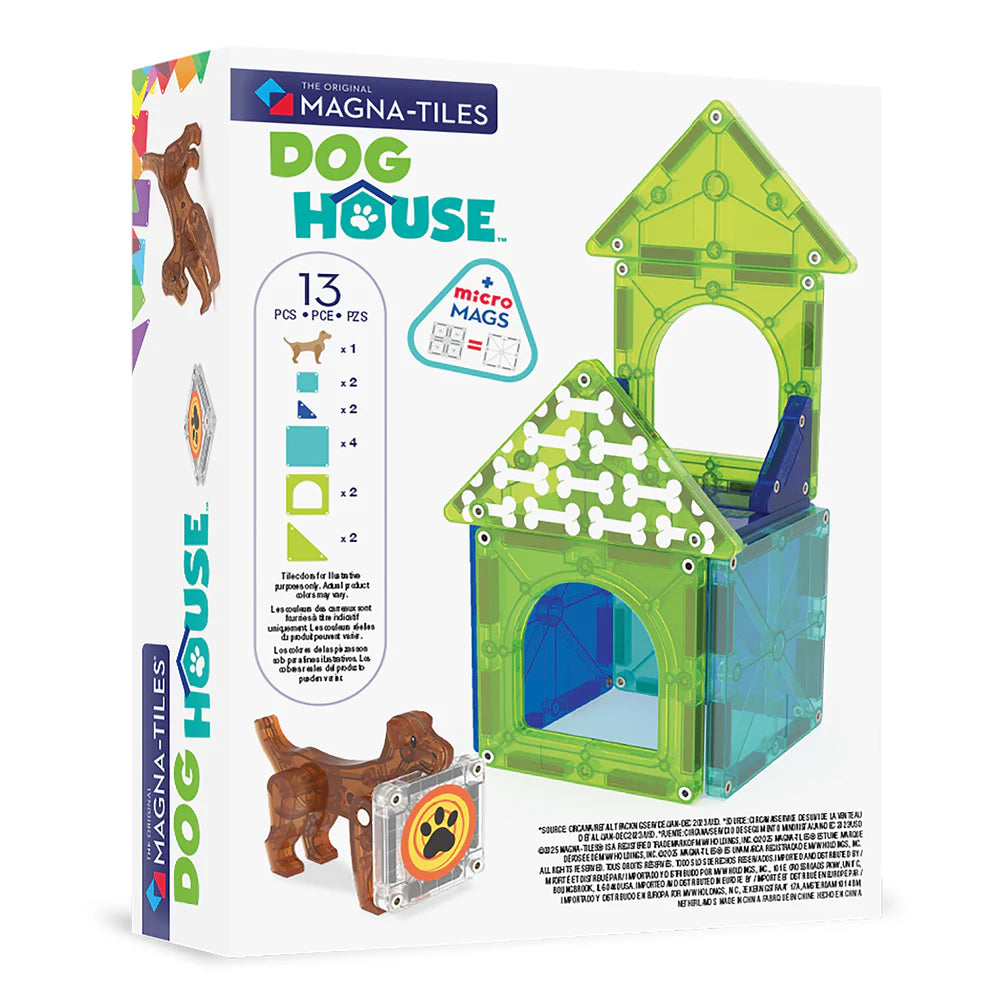 Magna-Tiles Dog House - 13 Piece Magnet Block Building Set