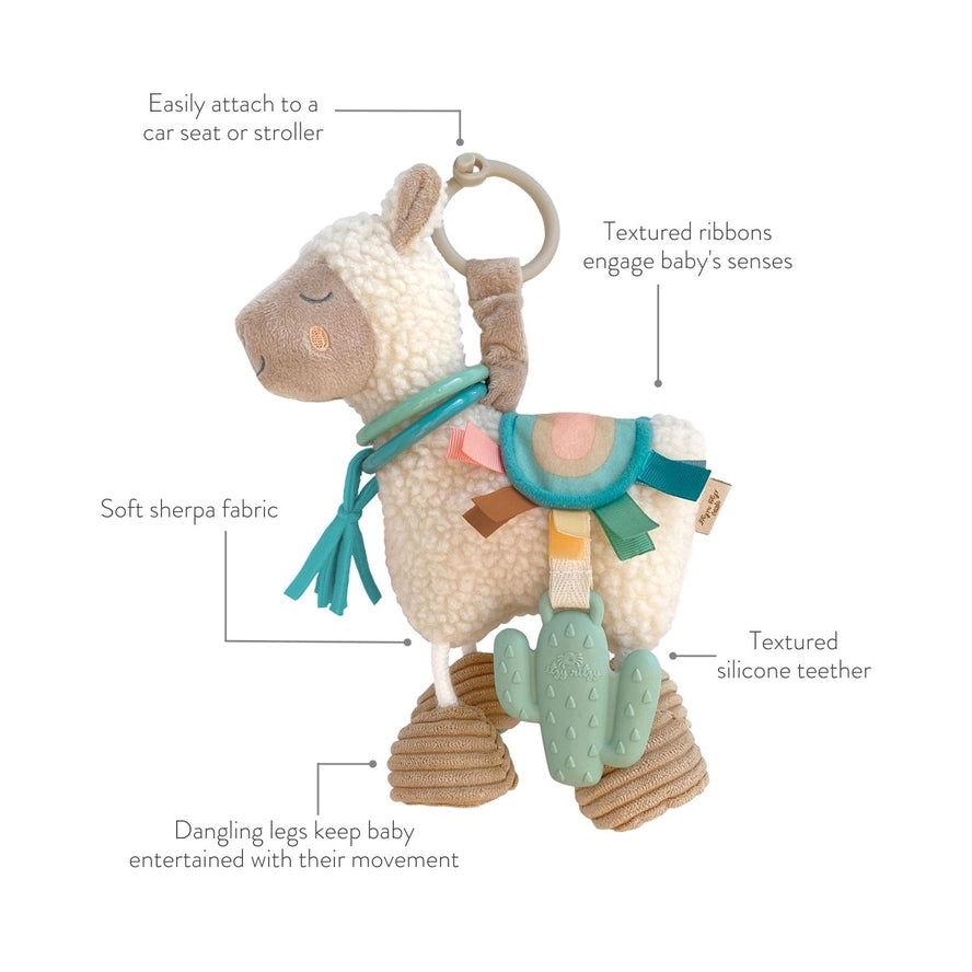 Itzy Ritzy Itzy Friends Link & Love™ Llama Activity Plush with Teether Toy