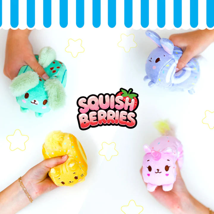 Squish Berries 4 Inch Scented Squishy Sensory Plush Toy - Pink Unicorn