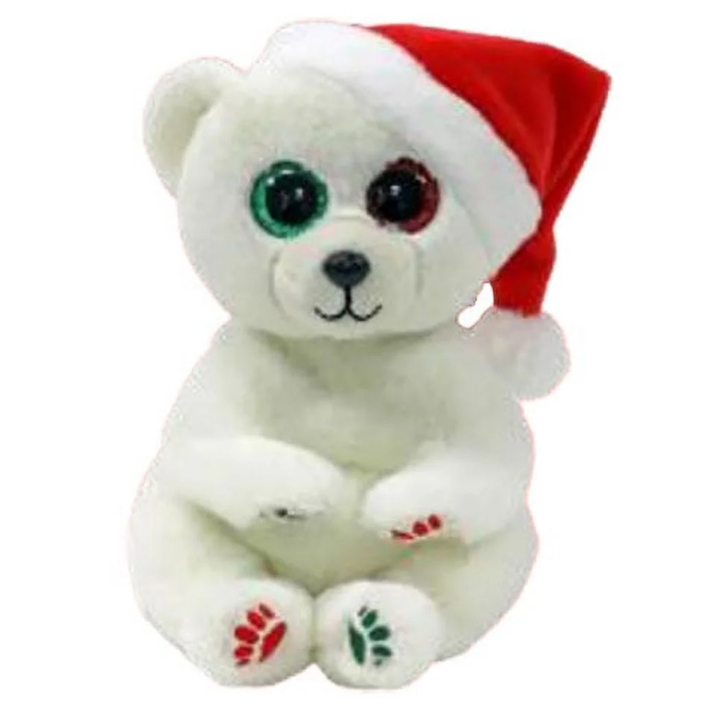 Ty Beanie Bellies 8 Inch Emery the Polar Bear Christmas Plush Toy