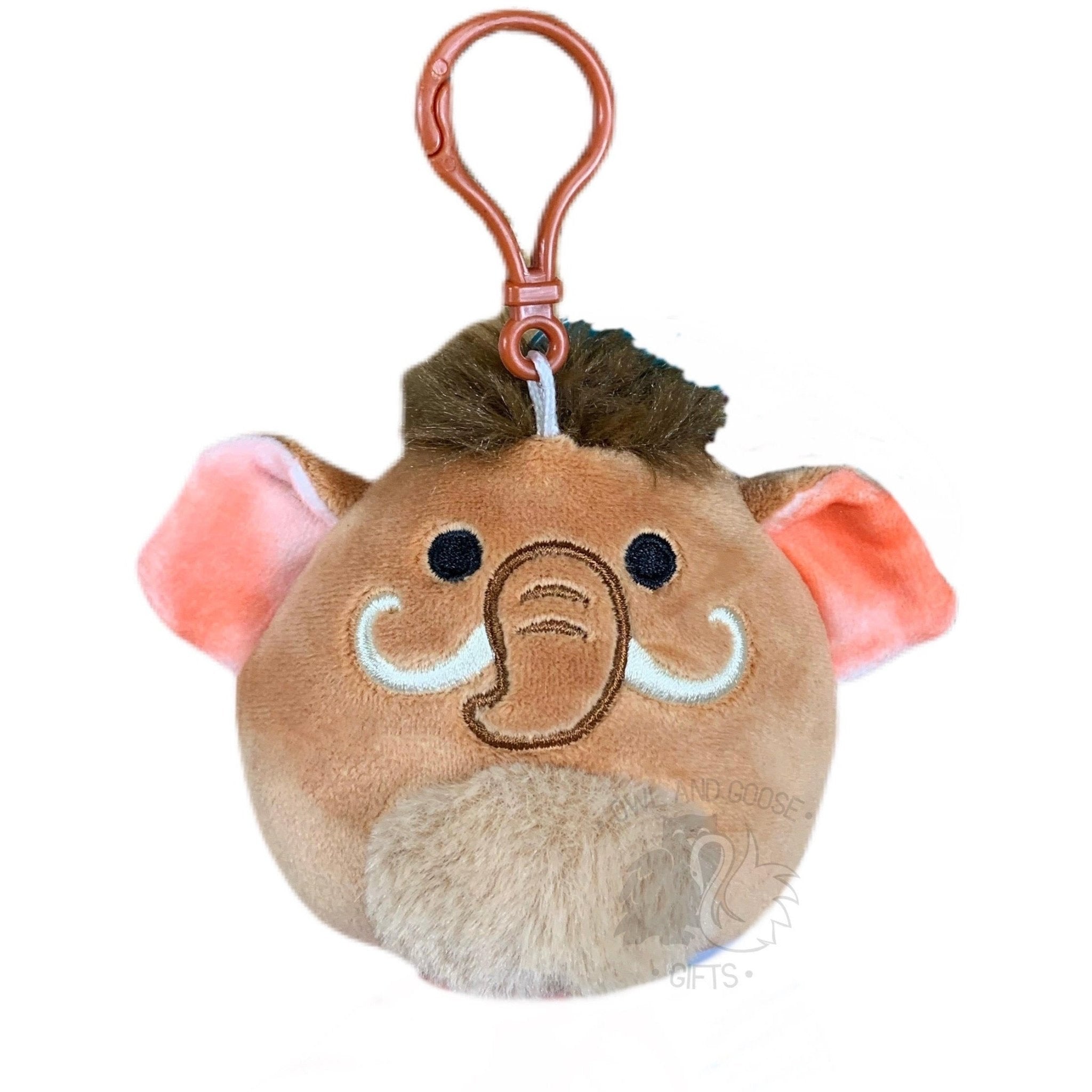 Squishmallow 3.5 Inch Chienda the Wooly Mammoth Plush Clip