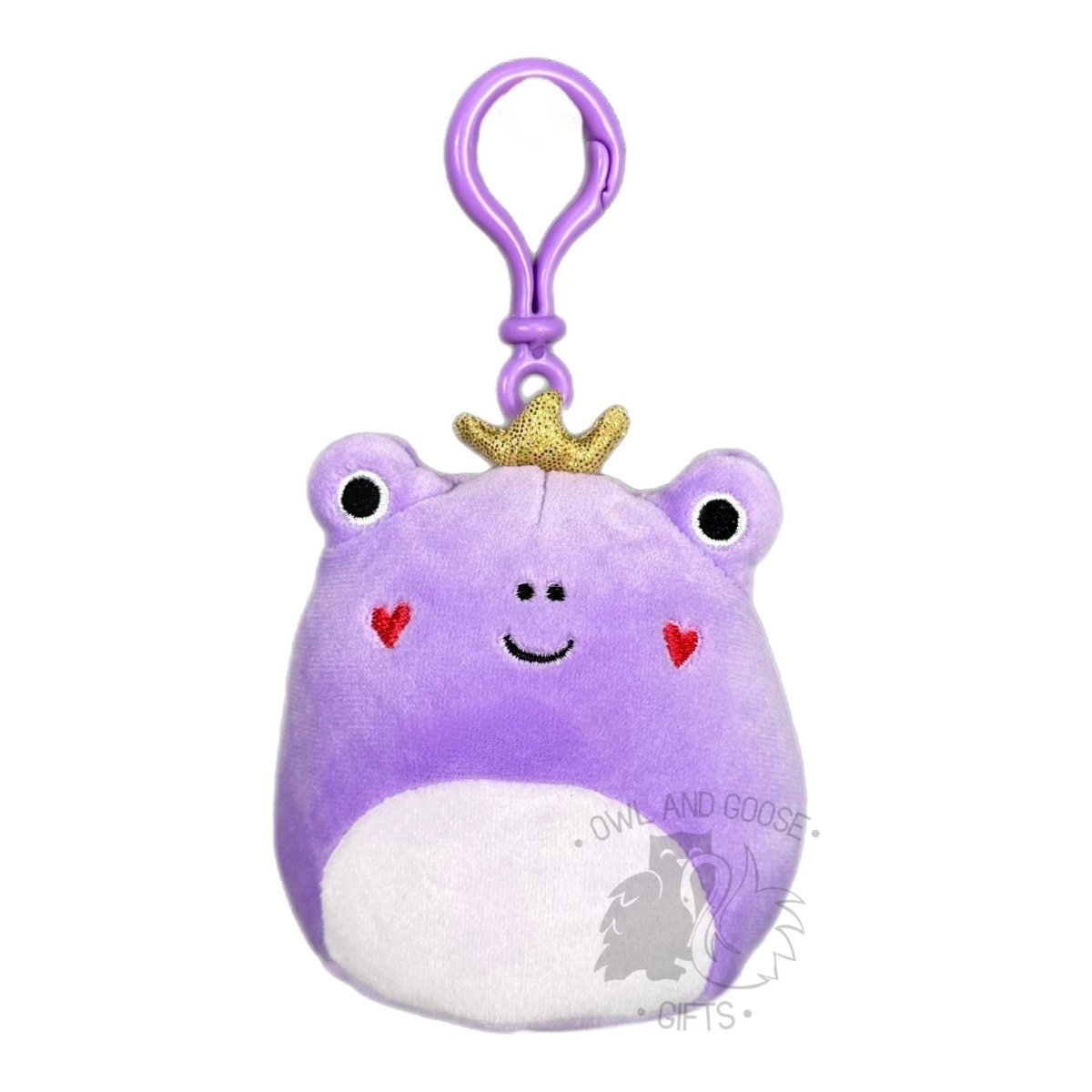 Squishmallow 3.5 Inch Francine the Purple Frog Valentine Plush Toy - Owl & Goose Gifts