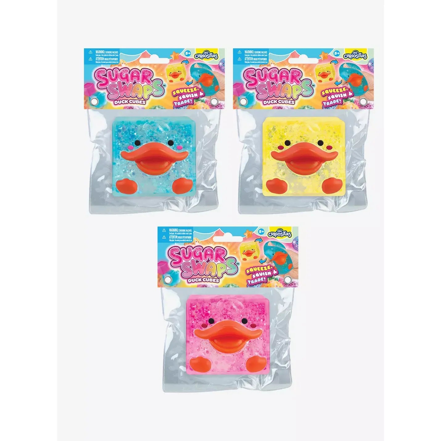 ORB 2.5 Inch Sugar Swaps™ Duck Cubes Squishy Sensory Toy - Assorted