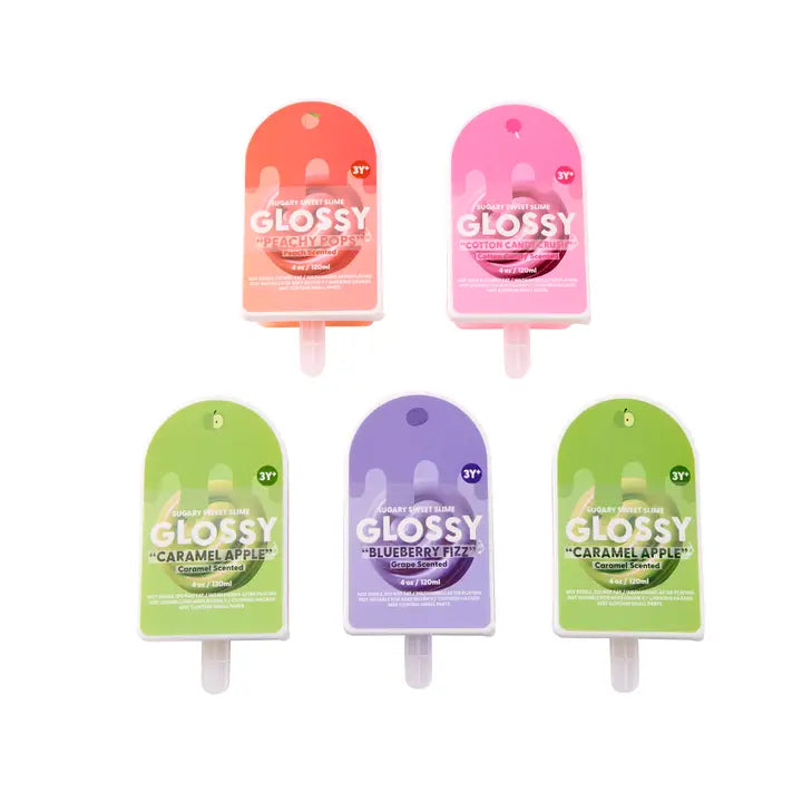 J'adore 4 oz Popsicle Glossy Slime - Blueberry Fizz