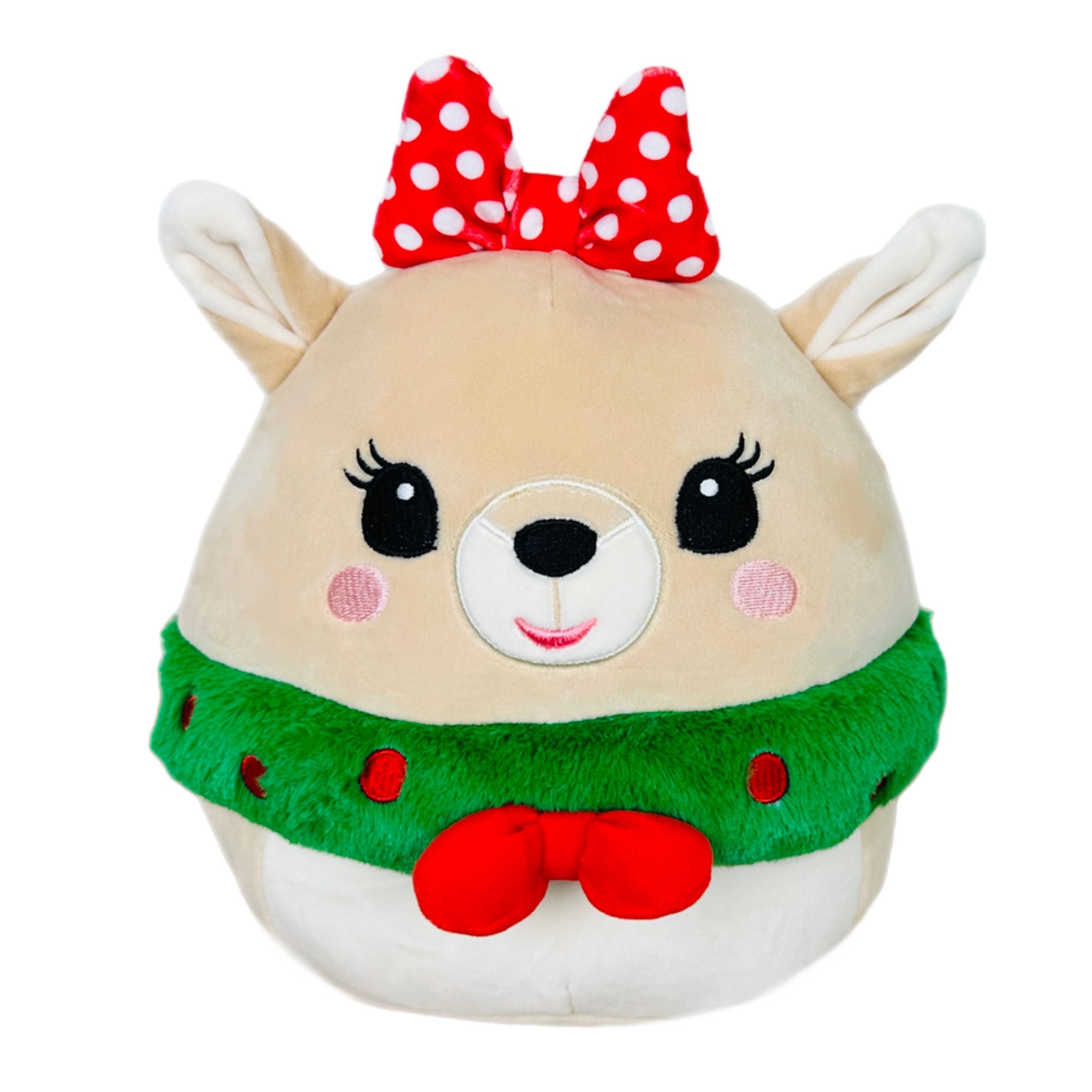 Squishmallow 8 Inch Clarice with Wreath Rudolph Christmas Plush Toy