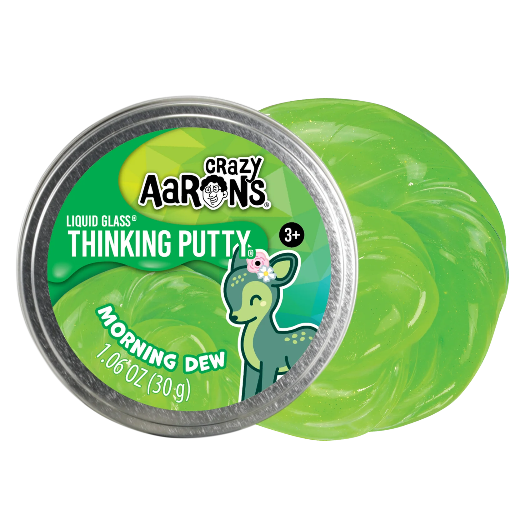 Crazy Aarons Morning Dew Liquid Glass Medium 2.75 Inch Thinking Putty Tin