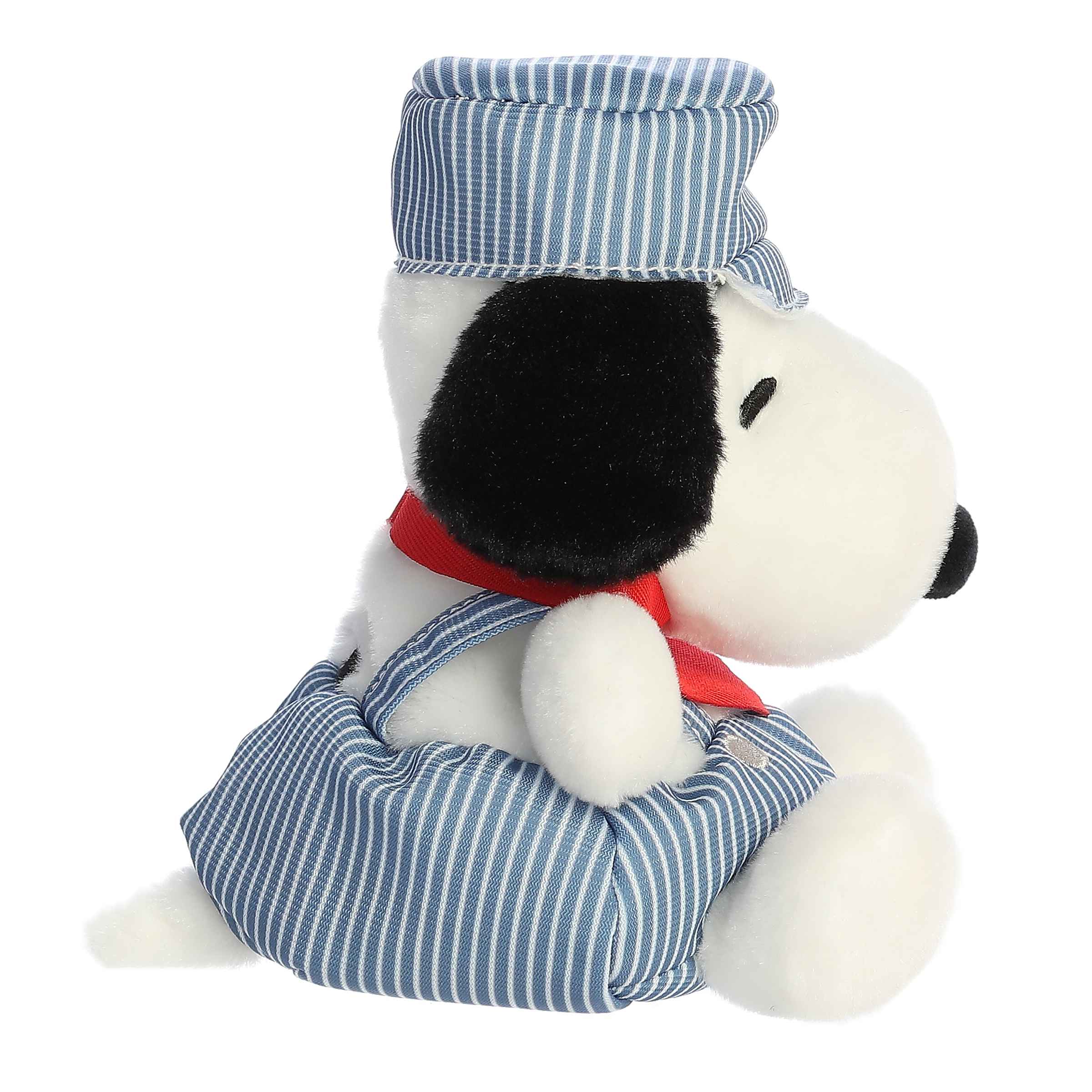 Palm Pals 5 Inch Peanuts Snoopy Train Engineer Plush Toy